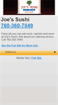 Mobile Screenshot of joessushirestaurant.com